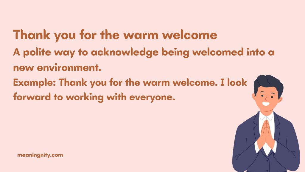 Thank you for the warm welcome