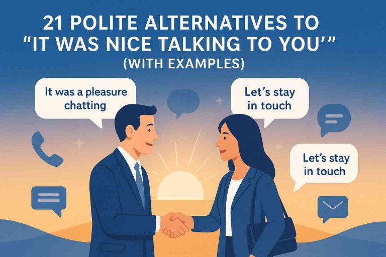 “It Was Nice Talking to You”