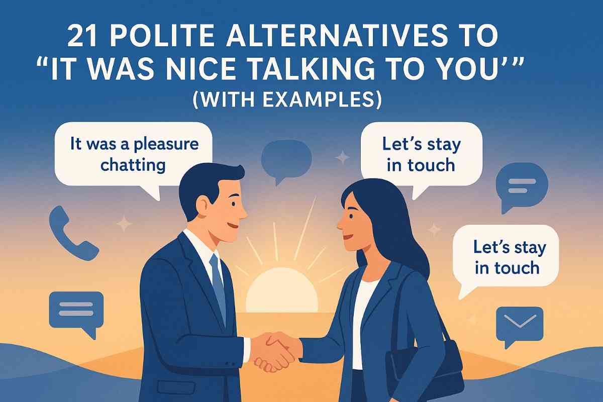 “It Was Nice Talking to You”