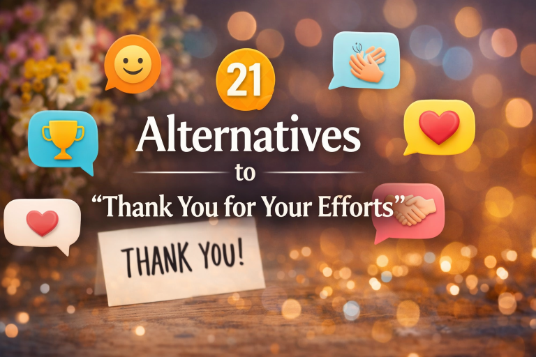 21 Alternatives to “Thank You for Your Efforts”