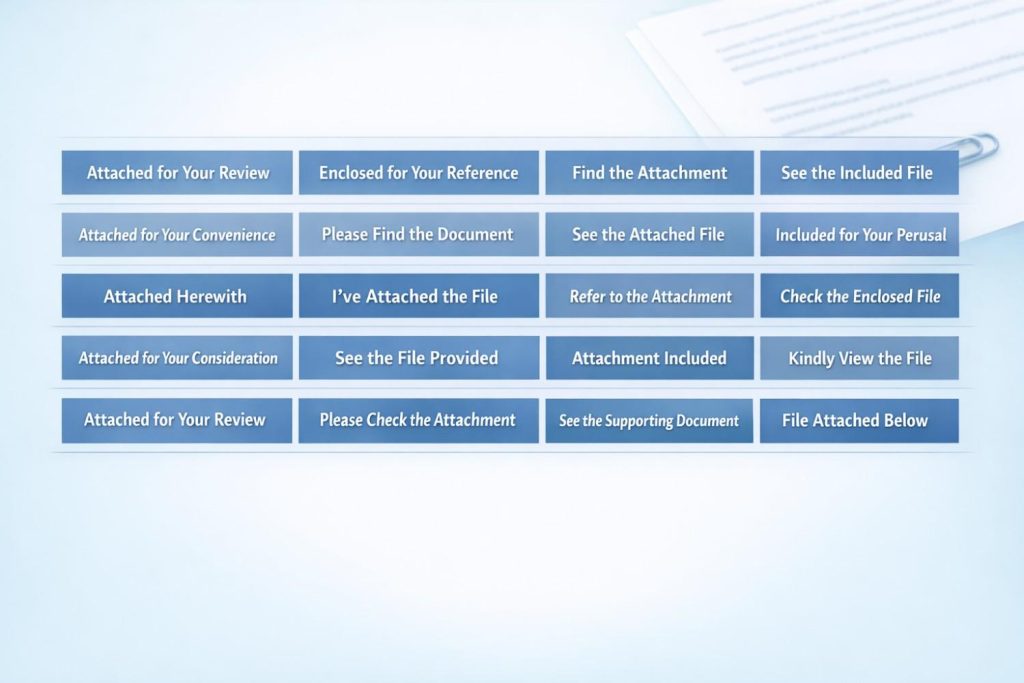 21 Alternatives to “Please See Attached”